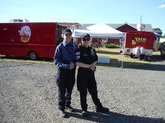 USO Agent and Cadet on patrol at Blues Build 2019.