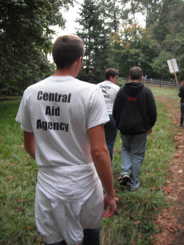Central Aid Agency personnel participating in the 2011 CROP walk fundraiser.