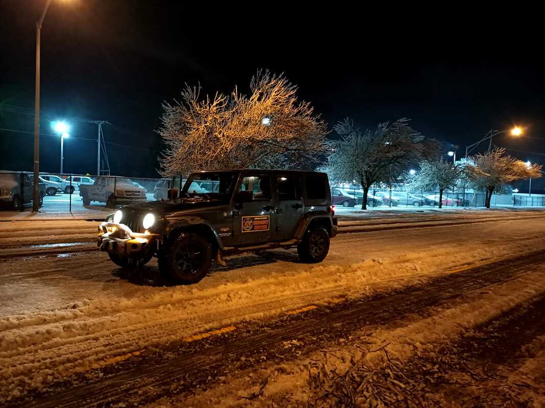 Special Vehicle Operations personnel deployed for the 2024 ice storm.