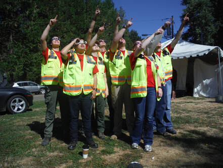 Emergency Response personnel helped support an eclipse festival during the 2017 solar eclipse.